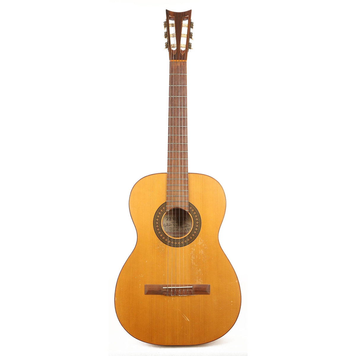 Used 1981 Zemaitis Classical Nylon String Acoustic Guitar Natural