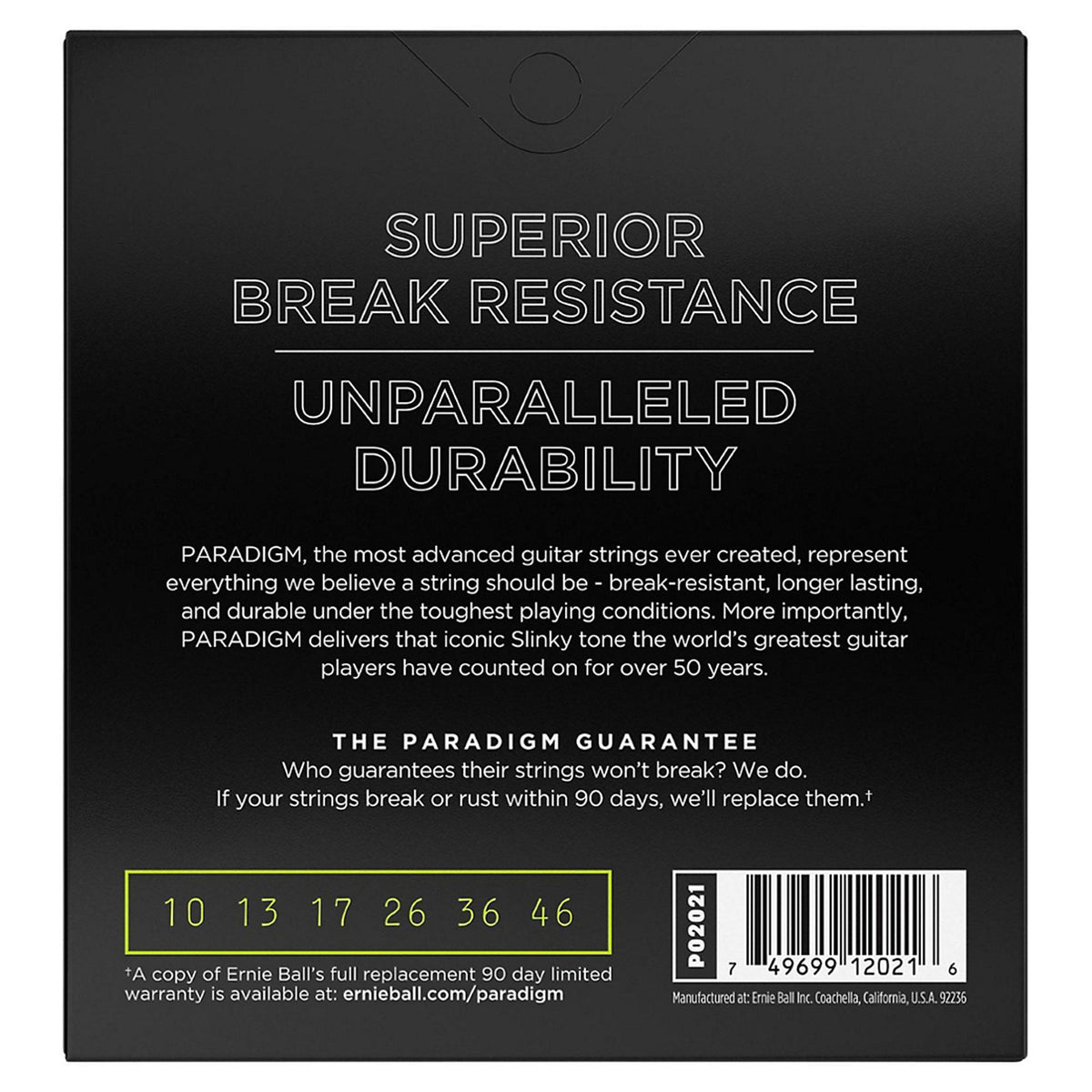 Ernie Ball Paradigm Regular Slinky Electric Guitar Strings 10-46